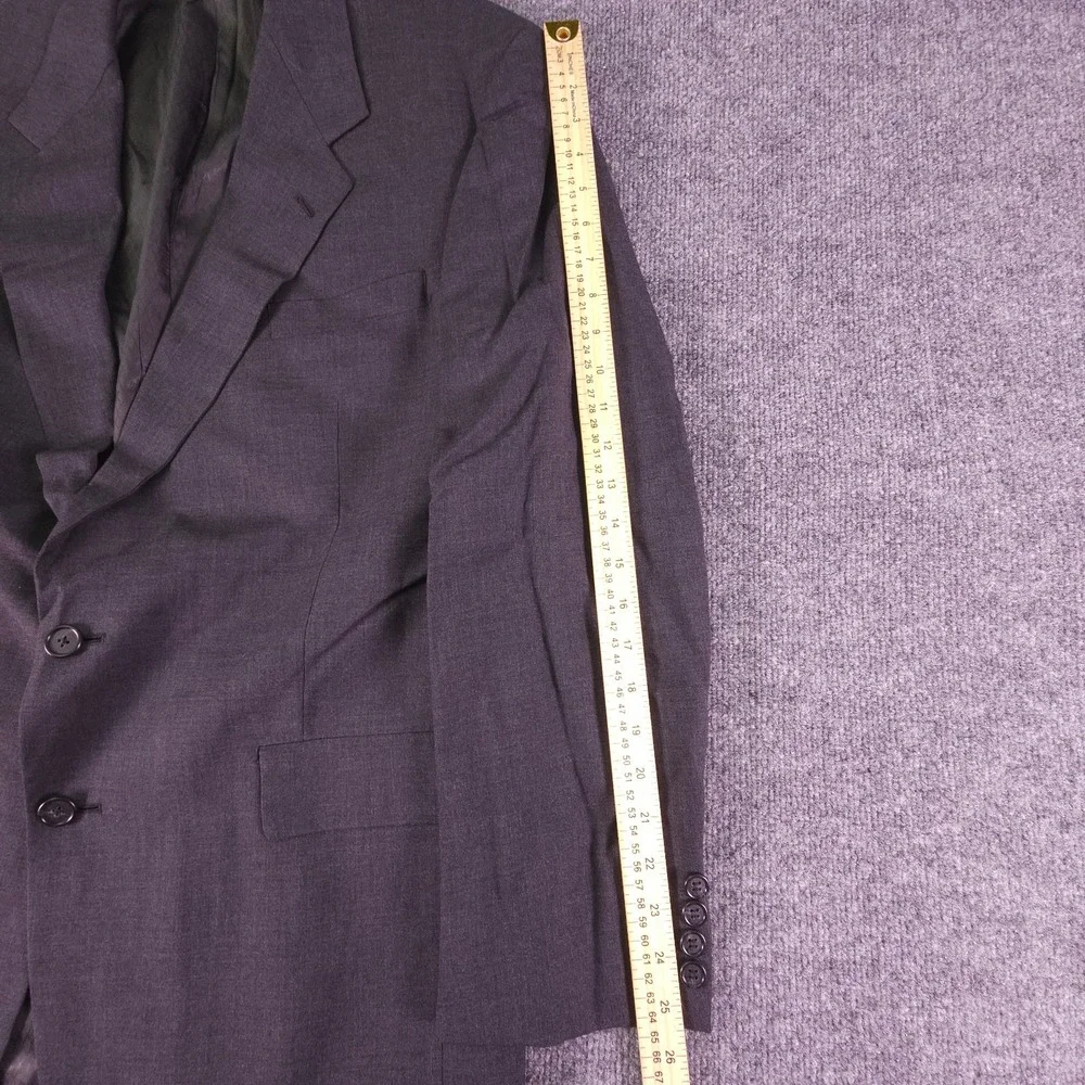 Hart Schaffner Marx 2 Piece Suit Mens 44L 30X32 Dark Gray 2 Button‎ Wool
